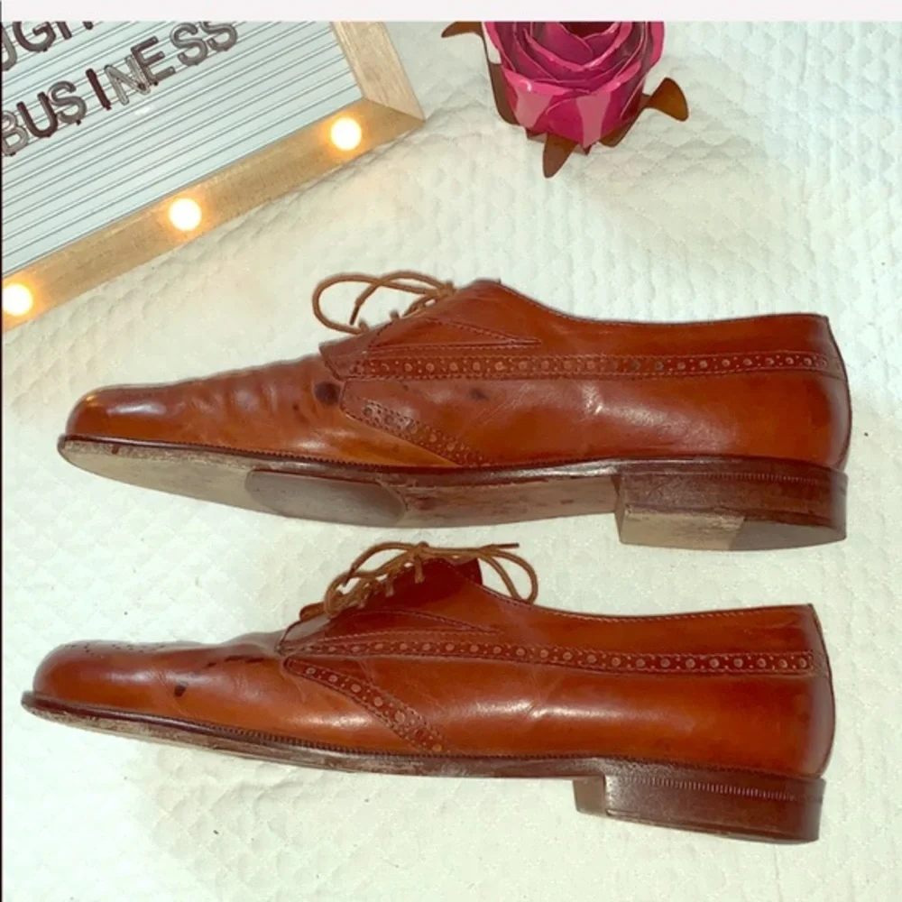 Cable & Co. Black Leather Oxford Dress Shoes VTG
